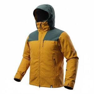 Ride Outerwear Admiral Snowboard  Men's Gold Green Hooded Ski Jacket Med. Skiing